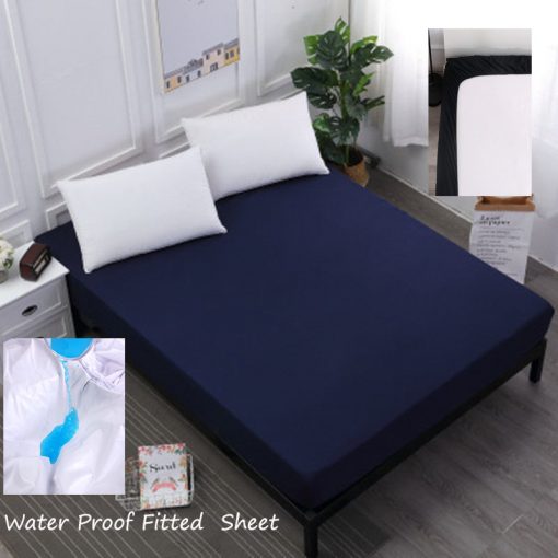 Navy-Blue-Water-Proof-Fitted-Sheet