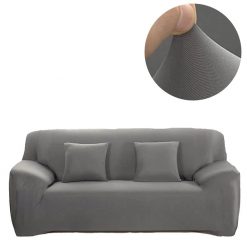 jersey fitted sofa light grey