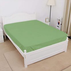 Jersey fitted sheet green