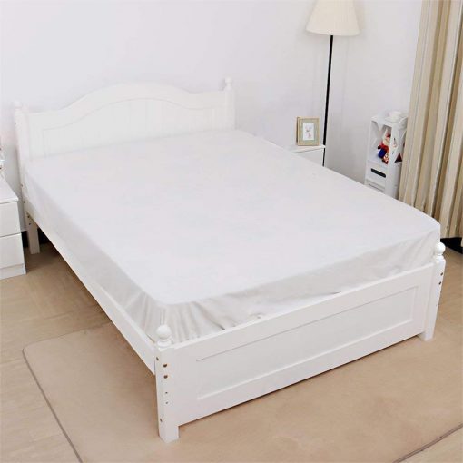 Jersey fitted sheet white