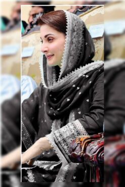 Maryam Nawaz summer lawn collections 2023 | Maryam Nawaz black dress