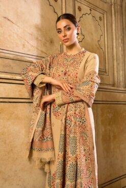 bareeze embroidered winter dhanak collections 2022