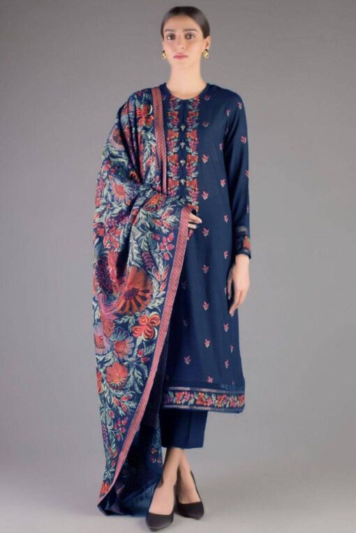 bareeze embroidered winter dhanak collections 2022