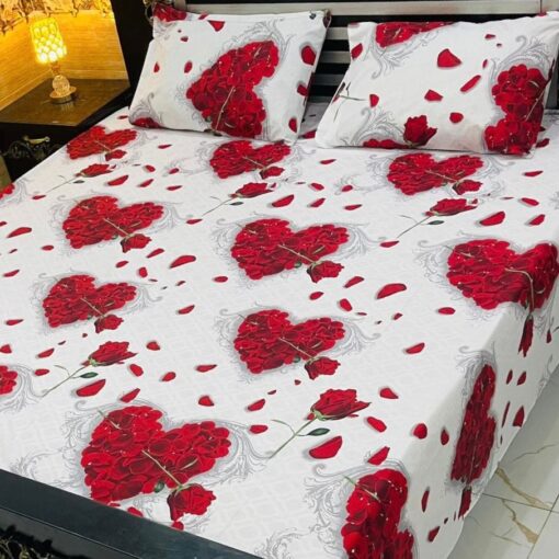 3 Pcs printed cotten bedsheet 2022