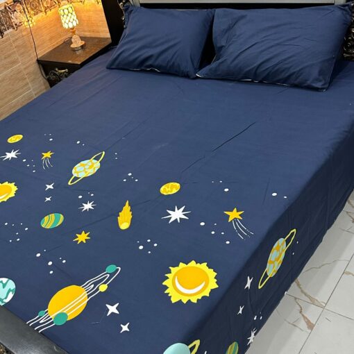 3 Pcs printed cotten bedsheet 2022