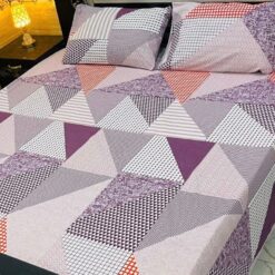3 Pcs printed cotten bedsheet 2022