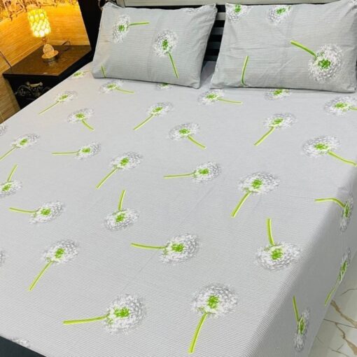 3 Pcs printed cotten bedsheet 2022
