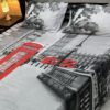 3 Pcs printed cotten bedsheet 2022