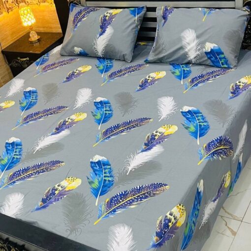 3 Pcs printed cotten bedsheet 2022
