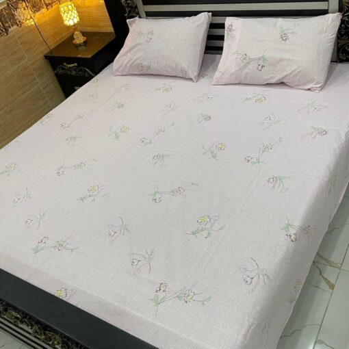 3 Pcs printed cotten bedsheet 2022