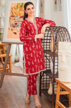 Zanib Chottani 3pcs Unstitched Digital Print Slub Khaddar Collection 2023