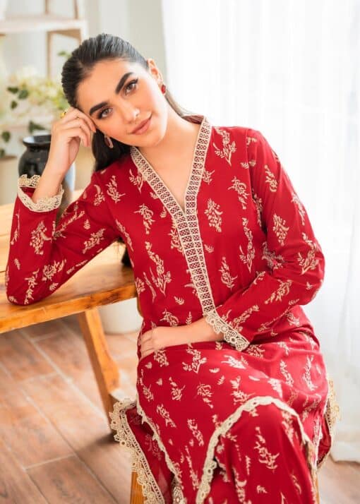 Zanib Chottani 3pcs Unstitched Digital Print Slub Khaddar Collection 2023