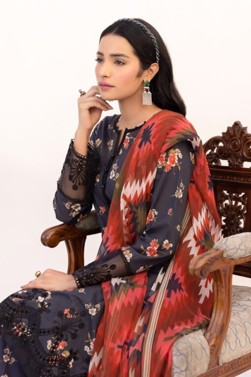 Zanib Chottani 3pcs Unstitched Digital Print Slub Khaddar Collection 2023