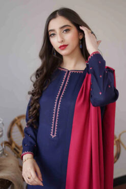 Aisling By Nirmal 3Pcs Embroidered Dhanak Collection 2023