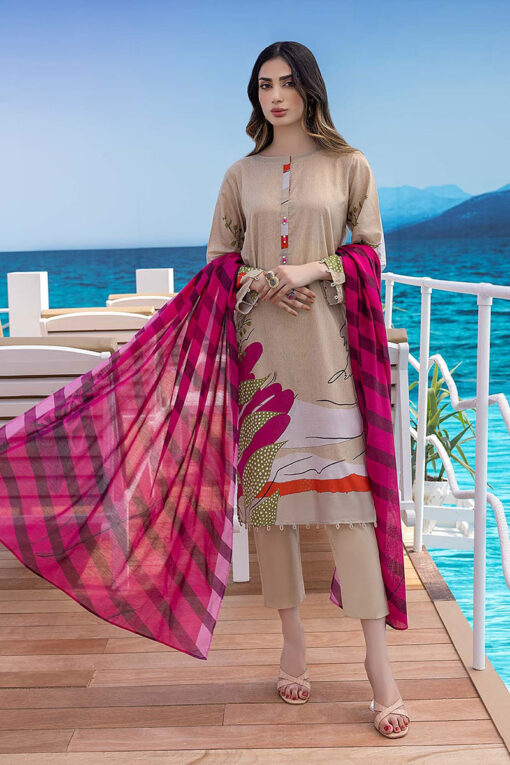 3pcs embroidered winter linen collections 2023