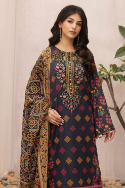 3pcs embroidered winter linen collections 2023