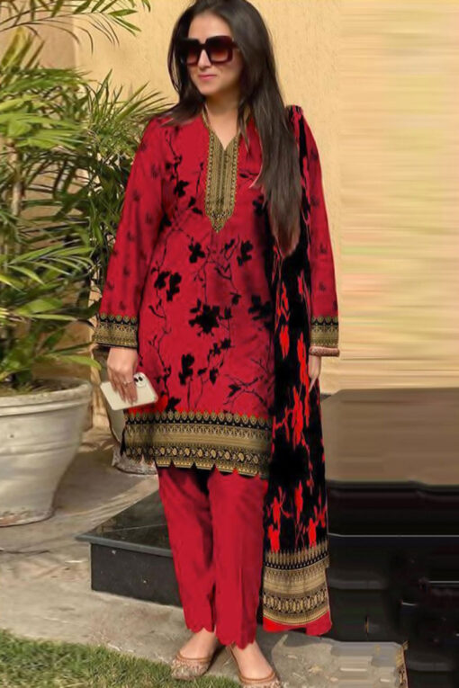 3pcs embroidered winter linen collections 2023