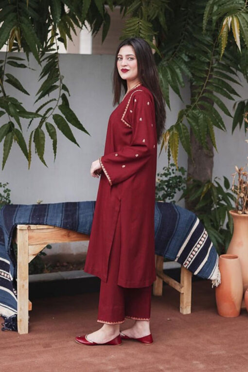 Aisling By Nirmal 3Pcs Embroidered Dhanak Collection 2023