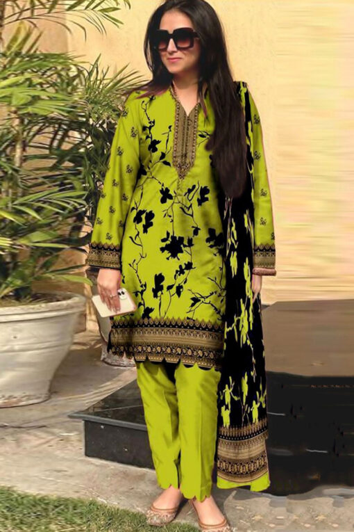 3pcs embroidered winter linen collections 2023