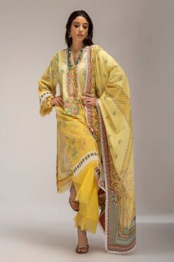 3pcs embroidered winter linen collections 2023