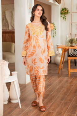 Zanib Chottani 3pcs Unstitched Digital Print Slub Khaddar Collection 2023
