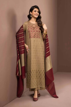3pcs embroidered winter linen collections 2023