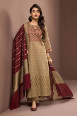 3pcs embroidered winter linen collections 2023