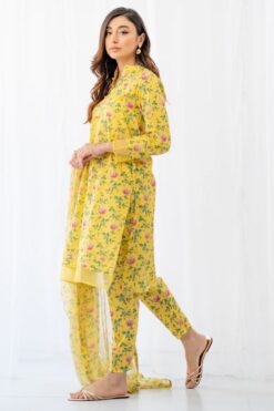 Zanib Chottani 3pcs Unstitched Digital Print Slub Khaddar Collection 2023