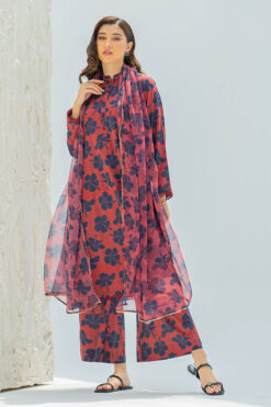 Zanib Chottani 3pcs Unstitched Digital Print Slub Khaddar Collection 2023
