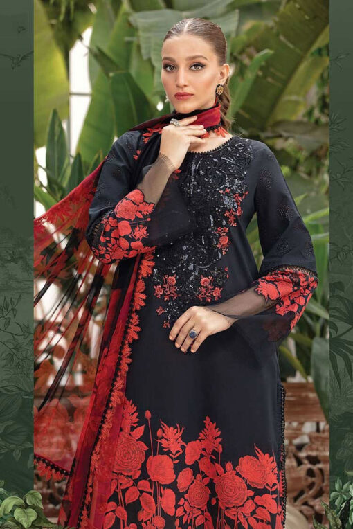 3pcs embroidered winter linen collections 2023