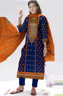 3pcs embroidered winter linen collections 2023