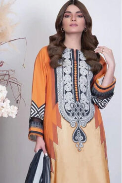 3pcs embroidered winter linen collections 2023