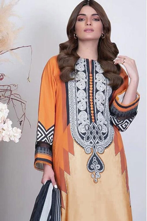 3pcs embroidered winter linen collections 2023