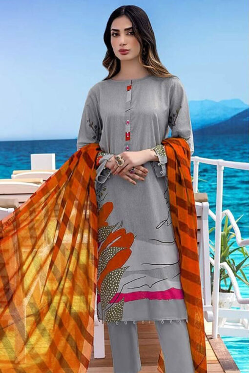 3pcs embroidered winter linen collections 2023