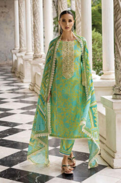 Zanib Chottani 3pcs Unstitched Digital Print Slub Khaddar Collection 2023