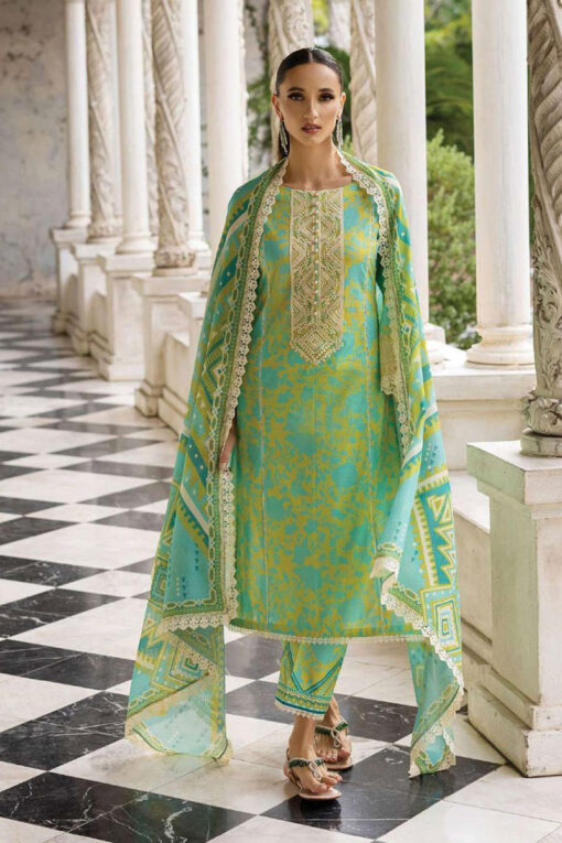 Zanib Chottani 3pcs Unstitched Digital Print Slub Khaddar Collection 2023
