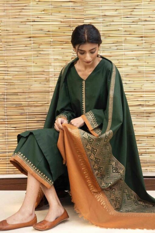 Khaadi embroidered Winter dhanak collections 2023