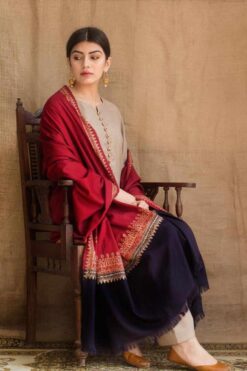 Khaadi embroidered Winter dhanak collections 2023