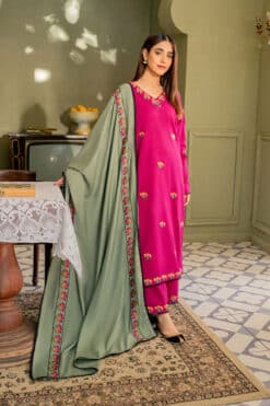 Aisling By Nirmal 3Pcs Embroidered Dhanak Collection 2023