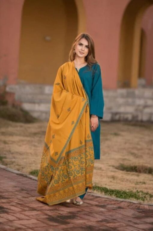 Aisling By Nirmal 3Pcs Embroidered Dhanak Collection 2023