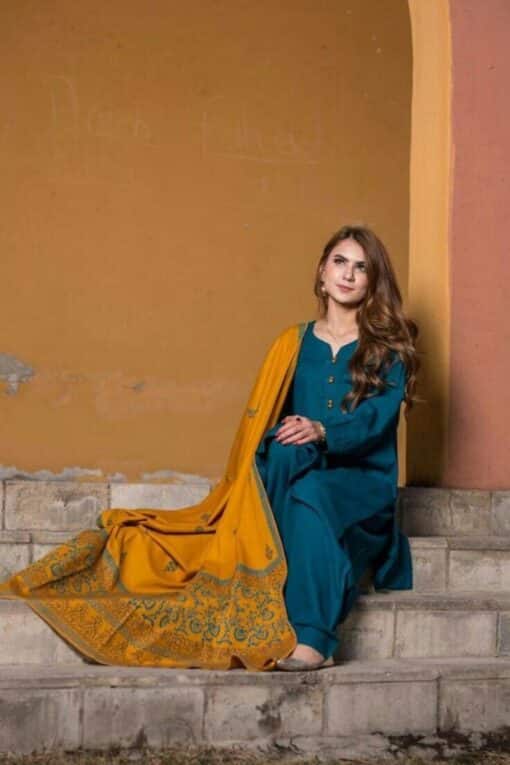 Aisling By Nirmal 3Pcs Embroidered Dhanak Collection 2023